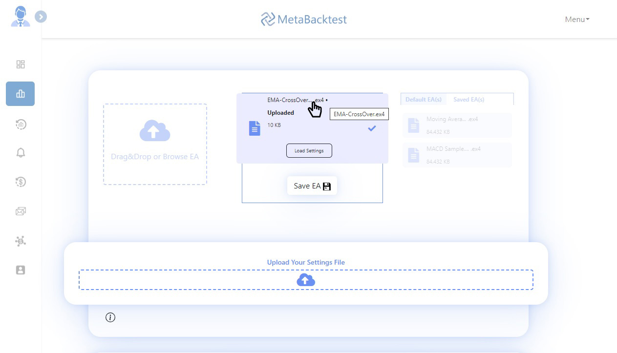 MetaBacktest Backtest Page